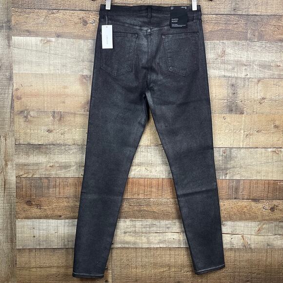 J Brand Maria High Rise Skinny Photo Ready Jeans Silver Lament Size 30 NWT - Picture 4 of 8
